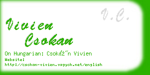 vivien csokan business card